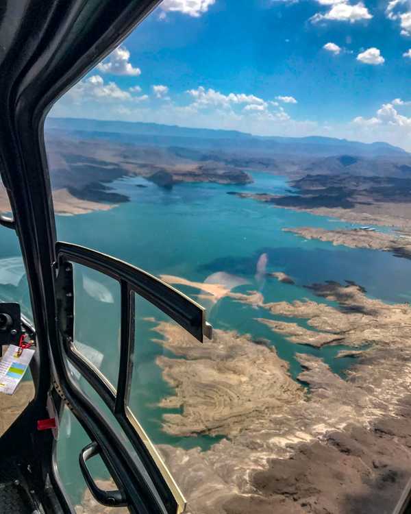 Lake mead view from helicopter